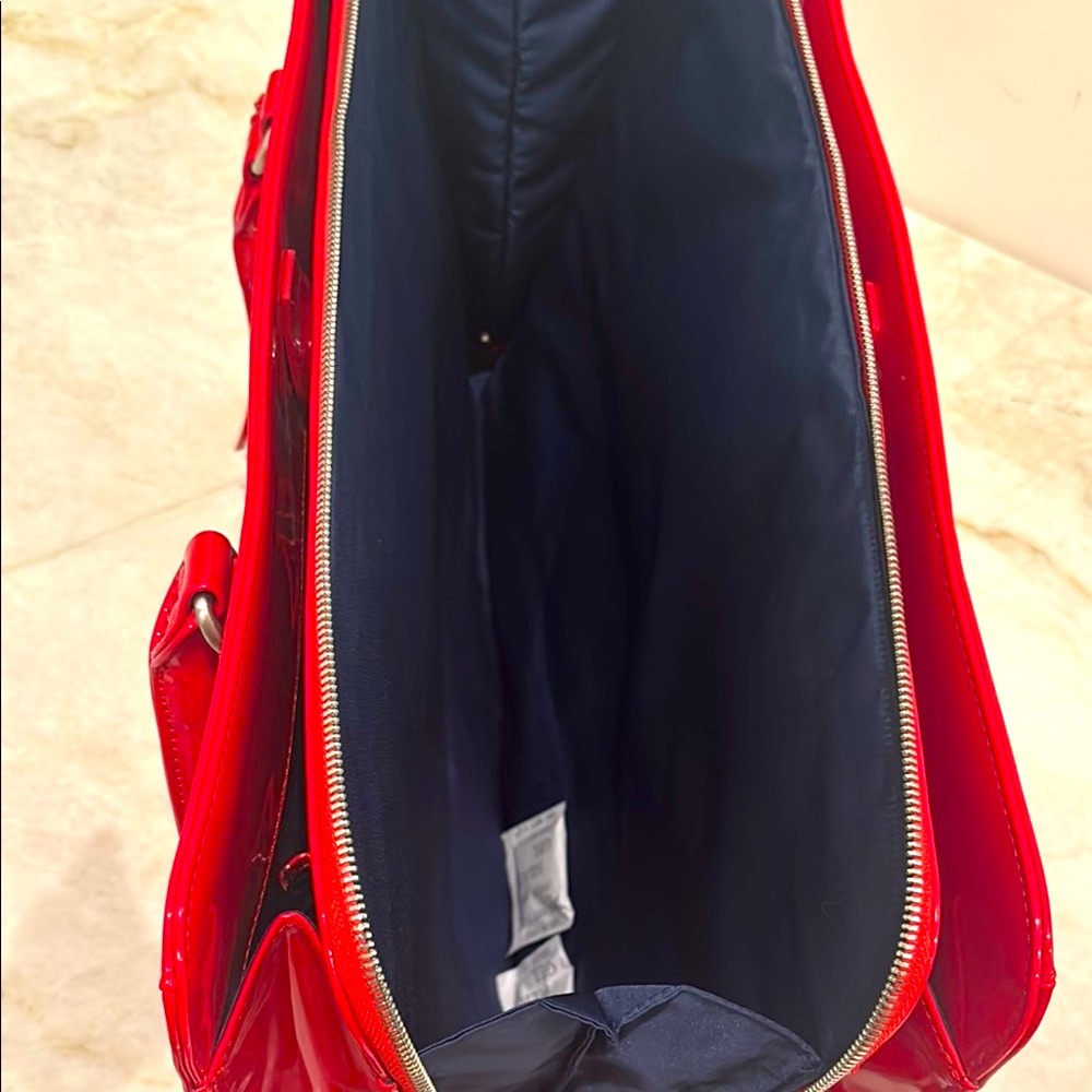 My Best Friend is a Bag | Lindsay 17” Red Vegan Laptop Tote Bag.NWT - Picture 9 of 11